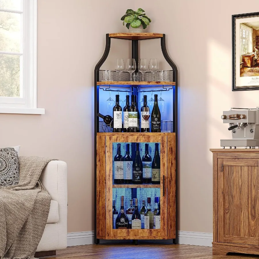 Wine & Beer Guayaquil - Corner Bar Cabinet for Home Use,
