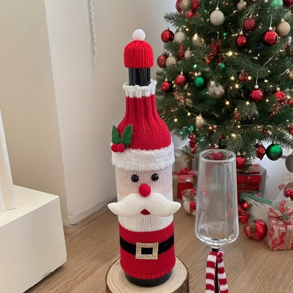Knitted Wine Bottle Cover Elk  - Wine Beer Hat review and price